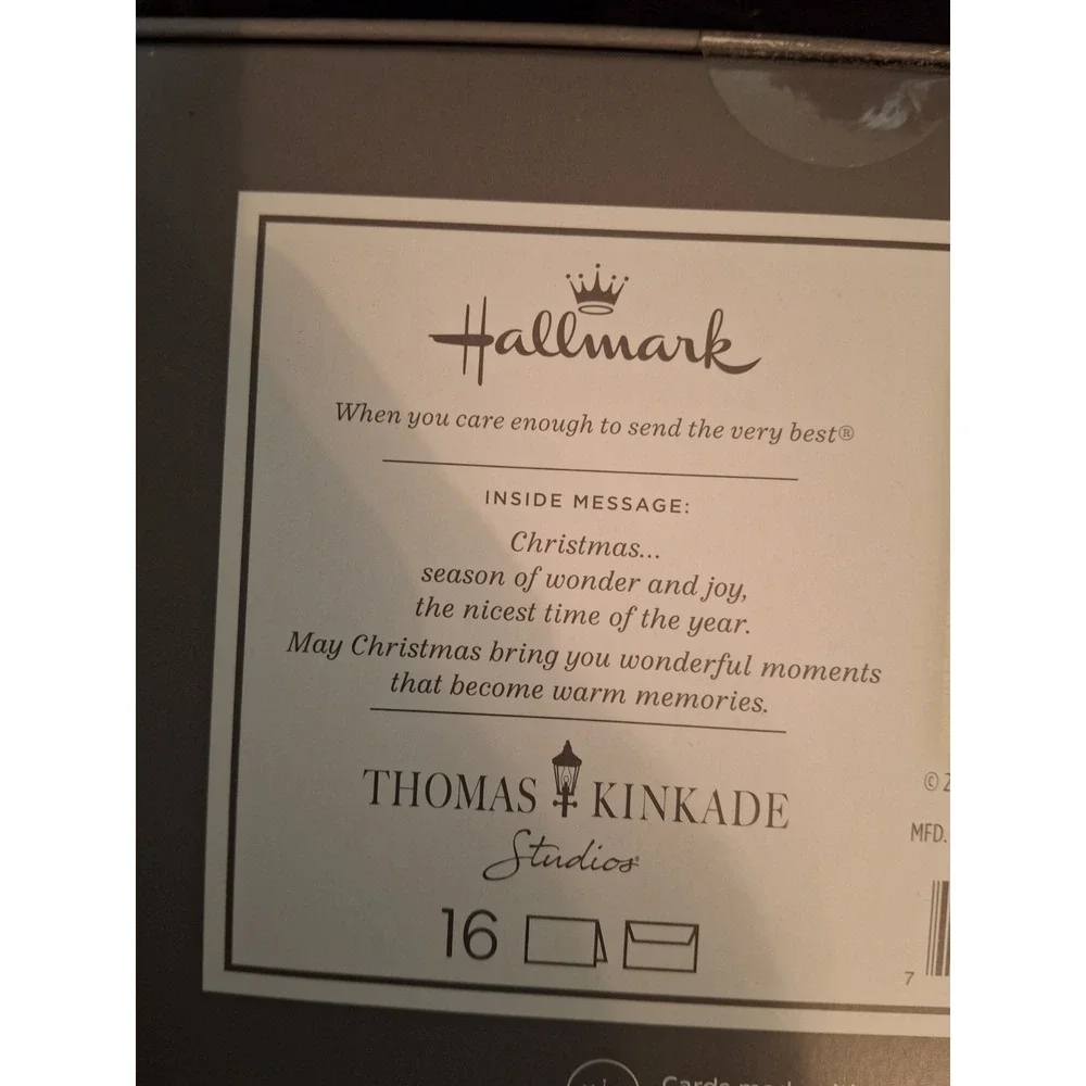 Thomas Kinkade Hallmark Christmas Cards 'Dash Away All' New Factory Sealed